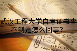 武汉工程大学自考证书查不到是怎么回事？