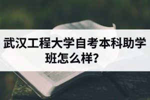 武汉工程大学自考本科助学班怎么样？