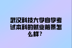 武汉工程大学自学考试本科的就业前景怎么样？