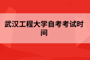 武汉工程大学自考考试时间